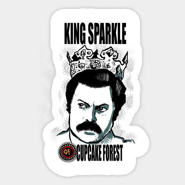 King Sparkle of cupcake forrest Sticker by Artsauce